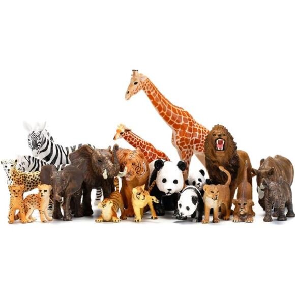20 PCS Safari Animals Figures Toys, Realistic Plastic Animals Figurines - Picture 1 of 8